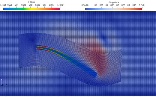 Calculix-OpenFOAM-PreCICE-move-flap（sin-function）（2）