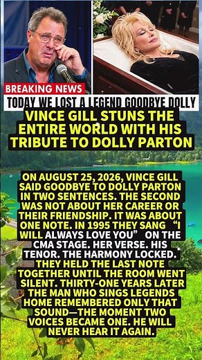 Vince Gill STUNS The Entire World With His Tribute To Dolly Parton #Shorts #viral