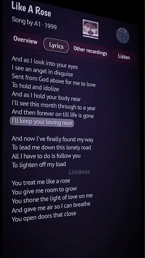 Like a Rose — Song Lyrics Video