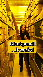 Once the world's biggest working pencil, this is one of the most iconic Christmas Lectures props, created for Philip Morrison's 1968 series. ✏️ Our historian Katy Duncan tells us more about this piece that's writefully earned its place among some of the coolest things we have in our archive. | Royal Institution of Great Britain