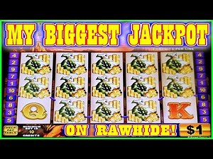MY BIGGEST JACKPOT ON RAWHIDE HIGH LIMIT SLOT MACHINE