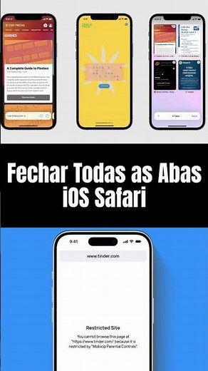 Como Fechar Todos as Abas do Navegador Web Safari no iPhone? #ios