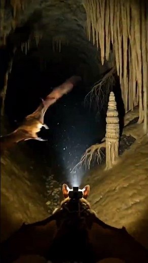 Micro Camera POV on a Bat | Realistic Night Flight & Cave Exploration Simulation