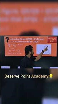 🔥 Show That ΔPQS ~ ΔTQR | Class 10 Maths Similarity Theorem | Prove Questions by Sumit Sir #Shorts