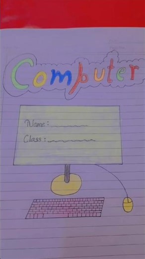 Front page design for computer assignment and notebook #art # drawing #assignmentday