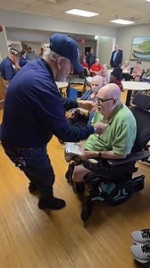 982K views · 26K reactions | HONOR Watch a team of Last Patrol volunteers honor a veteran on his Last Patrol. We present him several patriotic gifts, including a Certificate of Appreciation, a set of dog tags, and a packet of "Cards of Gratitude." Learn how you can write and send cards to veterans on their Last Patrol here: https://www.veteranlastpatrol.org/cards-of-gratitude @followers #lastpatrol #hospicevolunteer #SoldierforLife #veterans | Veteran Last Patrol | Facebook