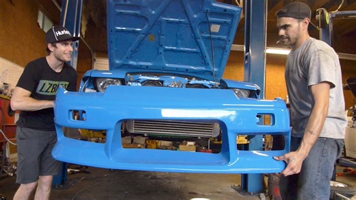 Tucked radiator install could win Nissan 2JZ 240SX shootout