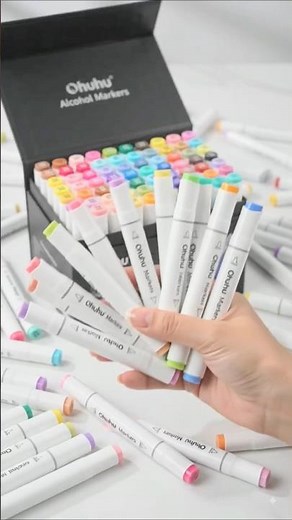 Best Alcohol Markers for Beginners? Ohuhu Marker Test #shorts #acraliccolors #shorts #colors #marker