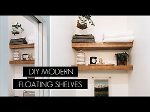 DIY Built-In Shelves | Modern Floating Shelves Between Walls