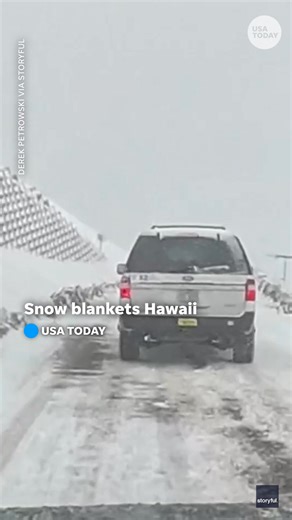 Snowfall in paradise: Mauna Loa and Mauna Kea received up to 10 inches of snow during a winter storm in Hawaii. | USA TODAY