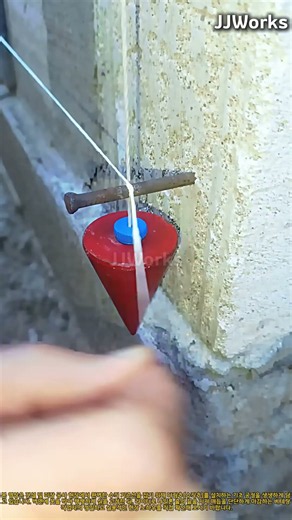 오차 없는 완벽한 수직선! 건설 현장 다림추 설치 및 매듭 깔끔하게 마감하는 방법 #plumbbob #masonry #tools