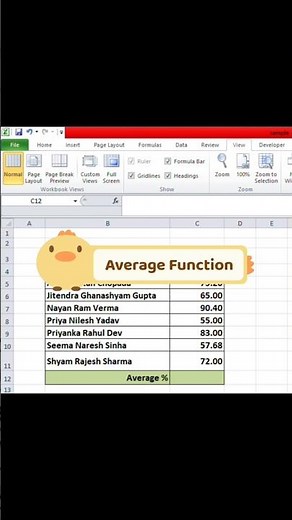 Average Function in Excel !!|(Basic Formula)|🔧🔧