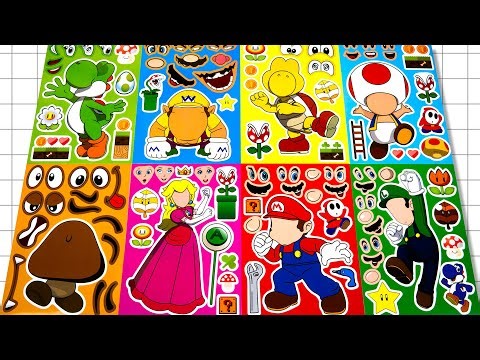 MARIO STICKER BOOK MAKEOVER 🎮✨ | STICKER FUN WITH MARIO, LUIGI, PEACH & BOWSER!