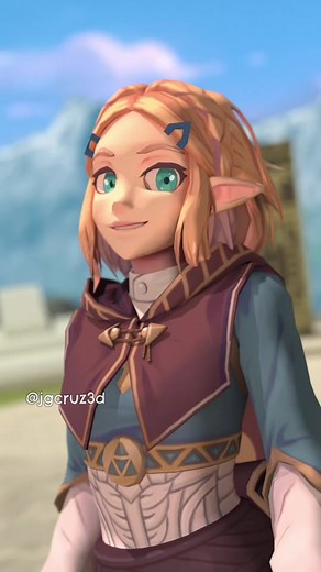 What they didn't show in the trailer Zelda while waiting for link 😅 . #animation #zelda #tearsofthekingdom #link #nintendo #cute #kawaii #funny