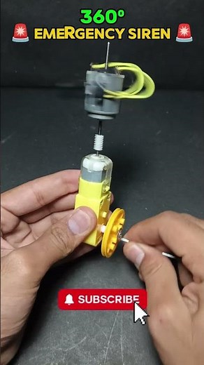 Can You Power a Siren With Just Your Hand? 🤯🔊 #tech #dcmotor #siren #emergency