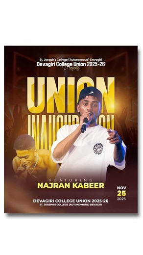 Adspace on Instagram: "College Union Poster Design✨ #college #collegestudent #kerala #graphicdesign #malappuram"