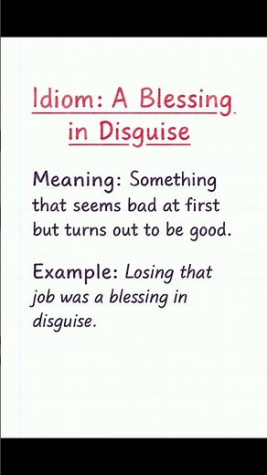 A Blessing in Disguise | Meaning & Example