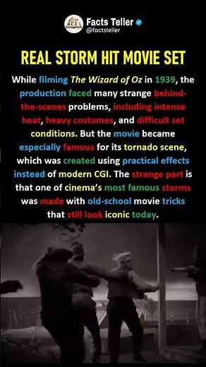 Real Tornado came while filming The Wizard of OZ in 1939 #shorts