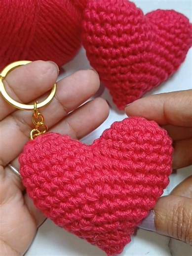 Llaveros de Corazón a Crochet: Tutorial Paso a Paso