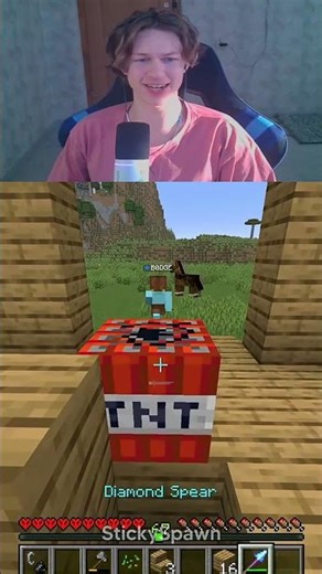 The moment my bro wanted to TROLL... But something didn't go according to plan🔥 | #minecraft #shorts