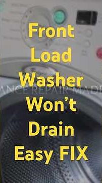 ✨ Front Load Washer - Won’t Drain - Easy FIX ✨ #diy #washerrepair #repairs #drain