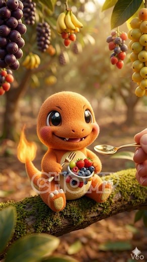 Charmander's Sweet & Spicy Snack Time! 🍌🔥 Too Cute!