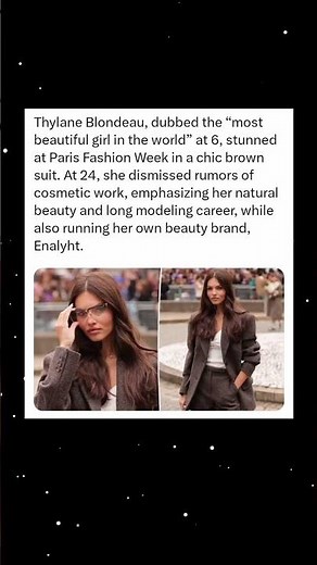 Thylane Blondeau Stuns at Paris Fashion Week, Denies Cosmetic Work, Highlights Natural Beauty