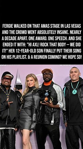 Fergie Just Reunited With the Black Eyed Peas at the AMAs — The Internet Lost It 🎤🔥🥹