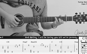 Thinking Out Loud (Easy Version) - Ed Sheeran - Fingerstyle Guitar - TAB + Chord