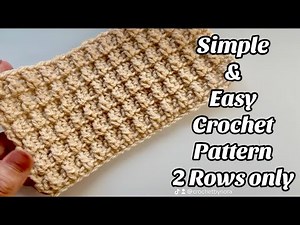 SIMPLE AND EASY - 2 ROW CROCHET PATTERN - Easy Step by step Tutorial for Blankets & More US Terms