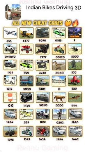 Indian Bikes Driving 3D || All NEW CHEATSCODES#shorts#short#indianbikedriving3d