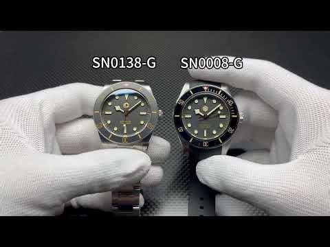 37mm SN0138 vs. 40mm SN0008, as well as some differences in color. San Martin BB54 BB58 homage