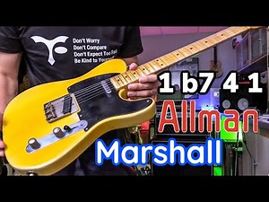 Allman Brothers Marshall Tucker Style Chord Progression 1 b7 4 1 - 3 Levels