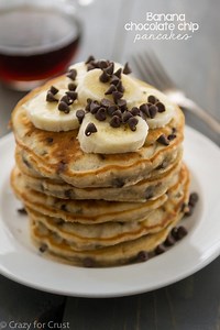 Banana Chocolate Chip Pancakes