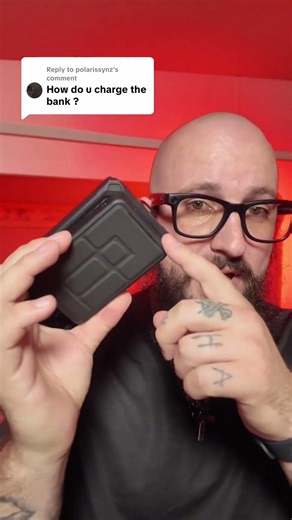 You charge the power bank itself with a standard USB-C cable, oldschool iphone cable or oldschool