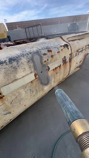 Bringing this impala back down to bare metal and exposing all of these bad rust spots. Whats your all time favorite classic car?? #DanceWithTurboTax #doritosflatlife #satisfying #satisfyingvideo #ReadySetLift #foryoupage #foryou #fyp #fypシ #lasvegas #carsoftiktok #carscene #cars #carslover #lowrider #lowriders #lowrideraddicts #impala #impalass