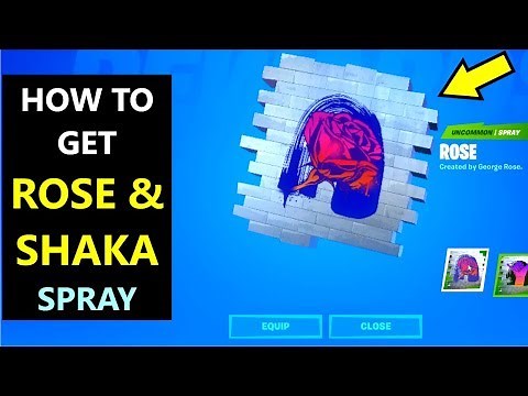 Fortnite Rose Spray Code (How to get Free Fortnite Rose and Shaka Spray in Chapter 2)