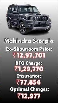 Mahindra Scorpio S Base Variant – On-Road Price, EMI & Monthly Budget Calculation #mahindrascorpio