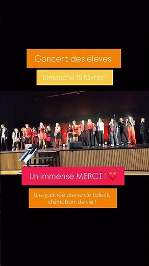 Retour en images concert des élèves 2026