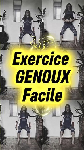 Renforcement isométrique contre un mur : quadriceps + mollet Exercice genou sans douleur 🔥