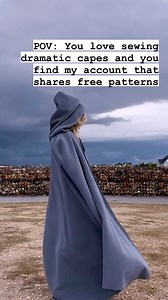 LOVE SEWING DRAMATIC CAPES? YOU’RE IN THE RIGHT PLACE! 🦸‍♀️✨ Type ‘cape’ in the comments, and I’ll send you the link to my free long hooded cape pattern. If you’re anything like me, there’s something magical about sewing a dramatic cape that flows in the wind. Whether it’s for cosplay, costume parties, or just for fun, a cape adds that extra flair to any outfit. And guess what? I’m sharing a free pattern for a long hooded cape that’s perfect for your next project. No need to hunt around—I’ve go