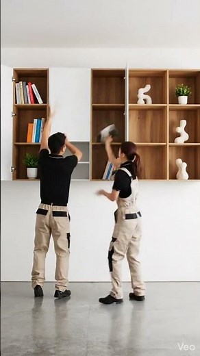 Wall-Mounted Storage System Installation | Smart Space Saving ✨#WallStorage #SmartHome #Renovation