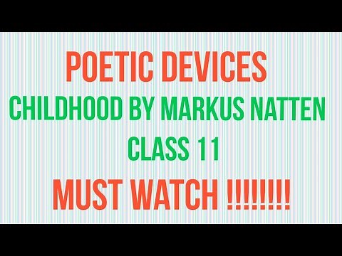 Poetic devices in the Childhood class 11 | Literary devices in the childhood class 11