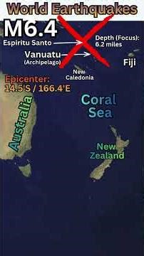 M6.4 Earthquake In Vanuatu (South Pacific) #earthquake