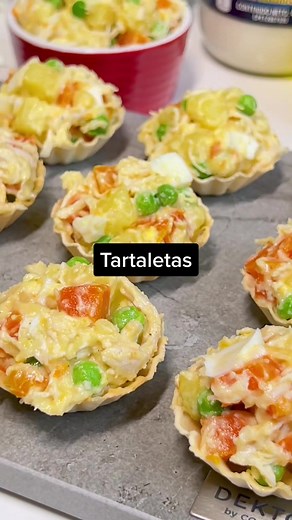 Recetas fáciles de tartaletas de ensalada de pollo