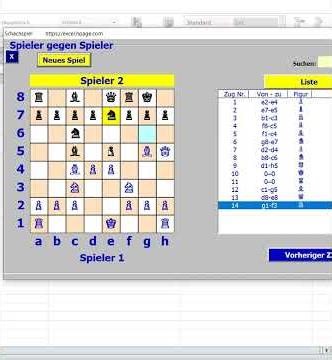Schachmatt in 12 Zügen Schach in Excel