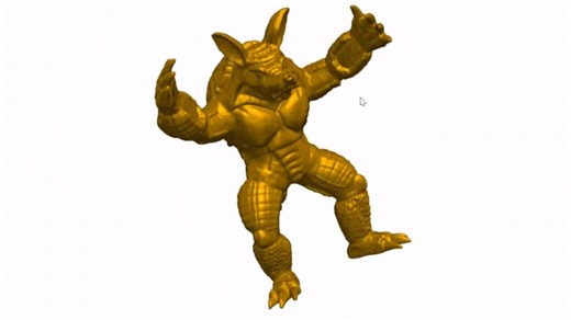 📊python3D建模-犰狳, armadillo