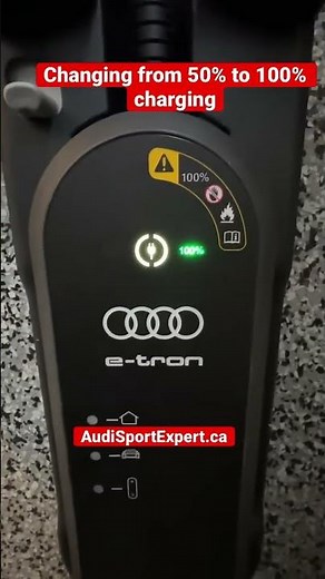 Changing the charge rate from 50% to 100% on the Audi e-tron vehicles