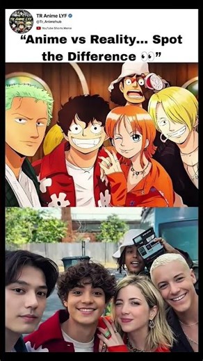 Anime vs Reality… Spot the Difference 👀” #anime #onepiece #memes