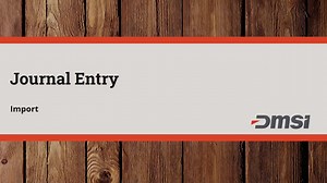 GL Journal Entry Import